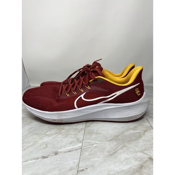 NEW Men's Size 14 Nike Air Zoom Pegasus USC Trojans DR1978-600 Cardinal Gold - Picture 1 of 7